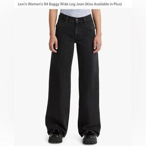 NWT Levi's Women's 94 Baggy Wide Leg Jeans — Black